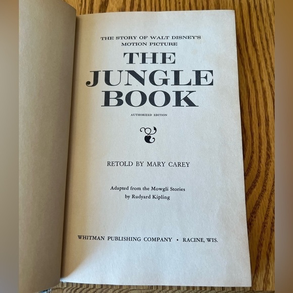 VINTAGE 1967 Disney The Jungle Book Authorized Edition Hardcover Book - Picture 5 of 6